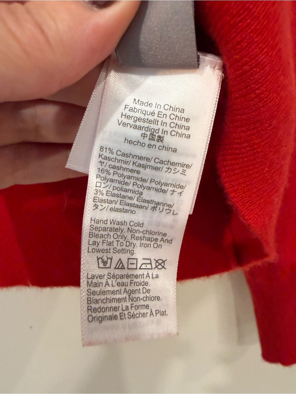 J.Crew Red Featherweight Cashmere Blend Polo Sweater Small Holiday - Picture 5 of 9